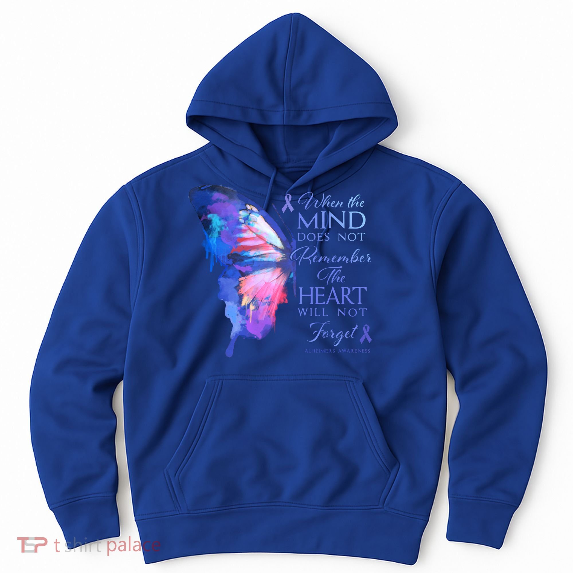 Alzheimers Awareness Butterfly The Heart Remembers Gift Hoodie