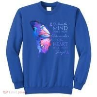 Alzheimers Awareness Butterfly The Heart Remembers Gift Sweatshirt thumb 0