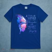 Alzheimers Awareness Butterfly The Heart Remembers Gift T-Shirt thumb 5