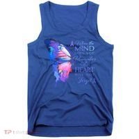 Alzheimers Awareness Butterfly The Heart Remembers Gift Tank Top thumb 0