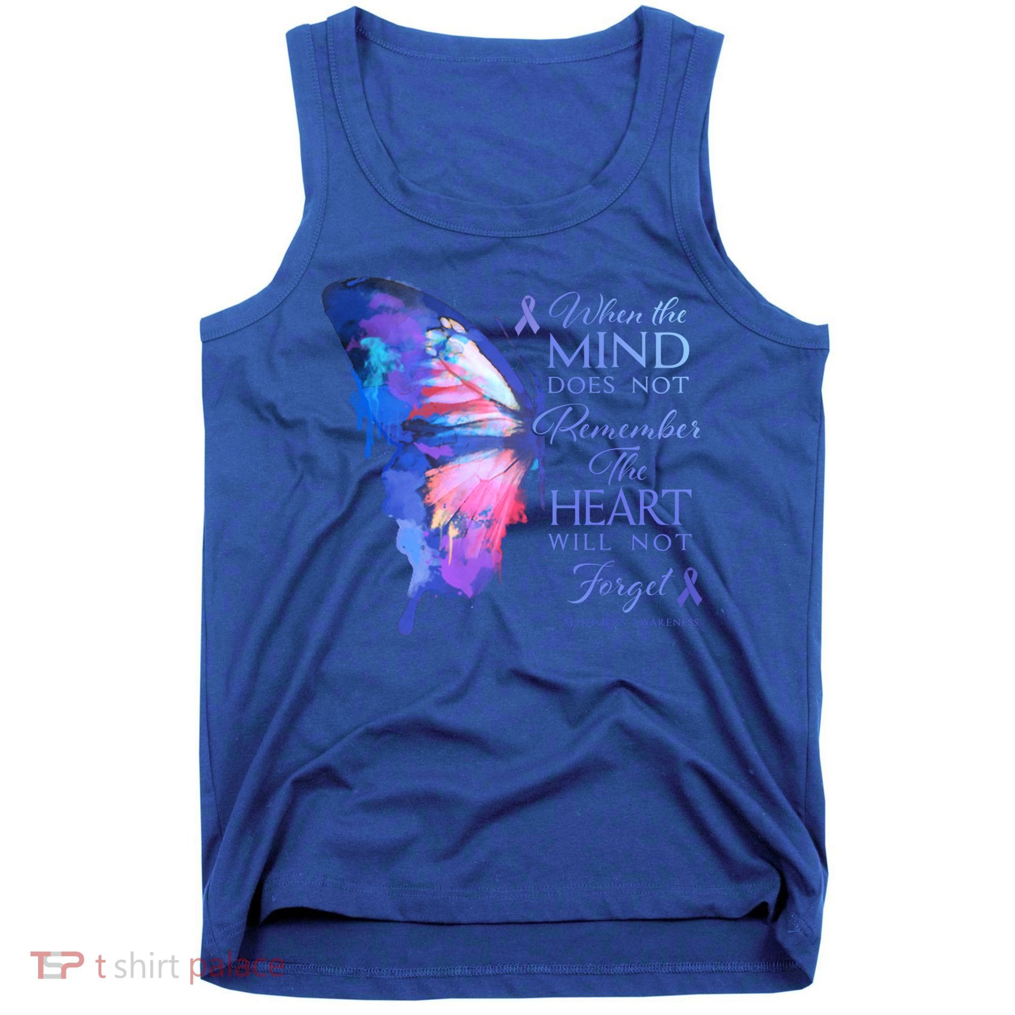 Alzheimers Awareness Butterfly The Heart Remembers Gift Tank Top