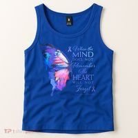 Alzheimers Awareness Butterfly The Heart Remembers Gift Tank Top thumb 2