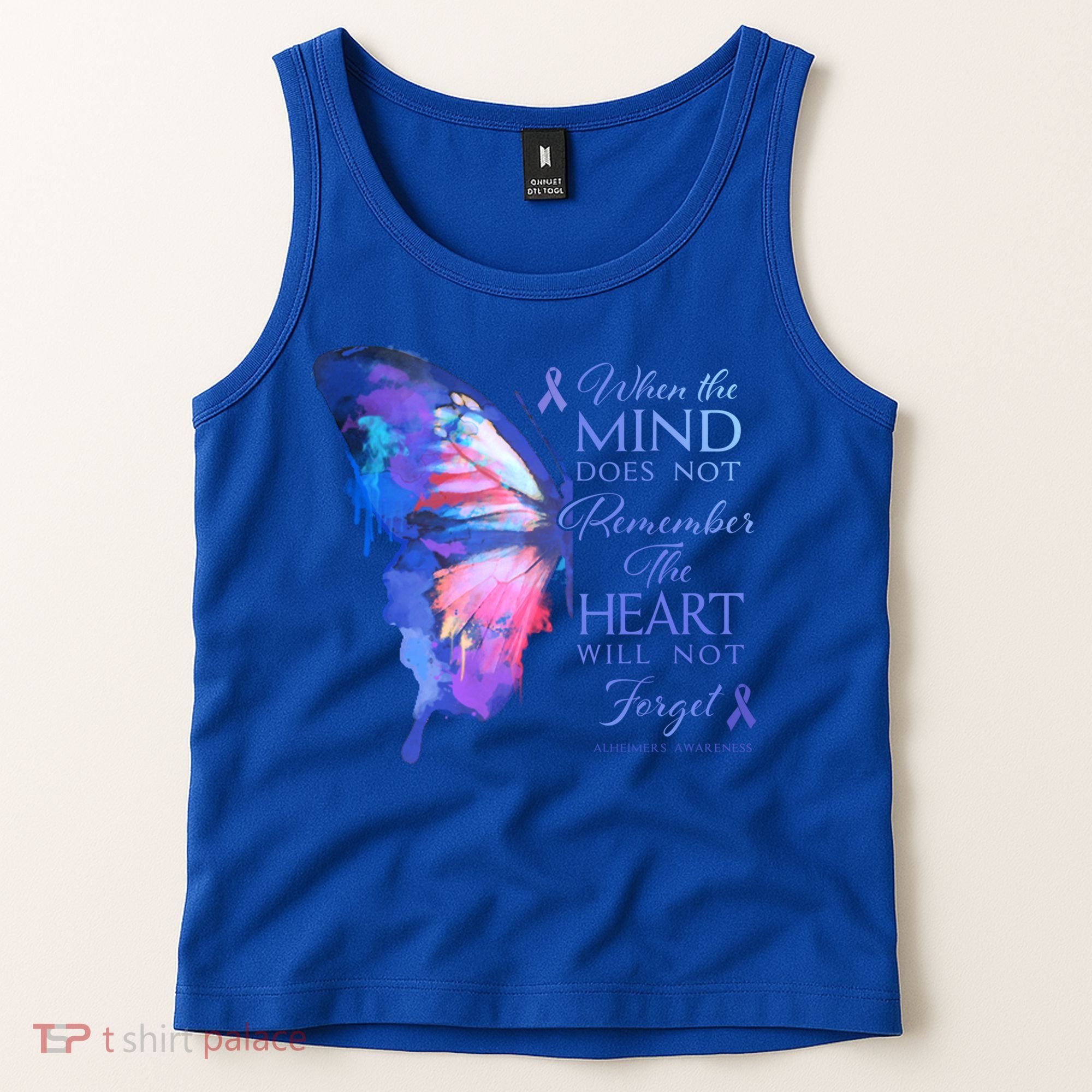 Alzheimers Awareness Butterfly The Heart Remembers Gift Tank Top