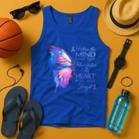 Alzheimers Awareness Butterfly The Heart Remembers Gift Tank Top thumb 4