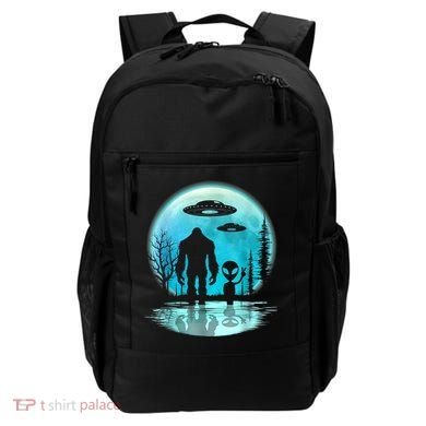 Alien And Bigfoot Moon Backpack