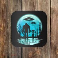 Alien And Bigfoot Moon Coaster thumb 0