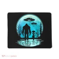 Alien And Bigfoot Moon Mousepad thumb 0