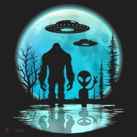 Alien And Bigfoot Moon Hat thumb 2