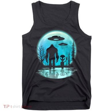 Alien And Bigfoot Moon Tank Top