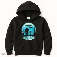 Alien And Bigfoot Moon Kids Hoodie thumb 0