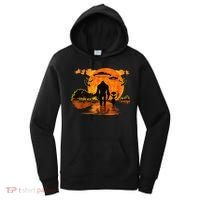 Alien And Bigfoot Sasquatch Moon Halloween Women's Hoodie thumb 0