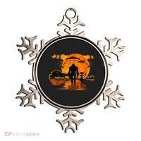 Alien And Bigfoot Sasquatch Moon Halloween Ornament thumb 0