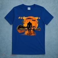 Alien And Bigfoot Sasquatch Moon Halloween T-Shirt thumb 5
