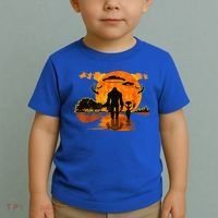 Alien And Bigfoot Sasquatch Moon Halloween Toddler T-Shirt thumb 2