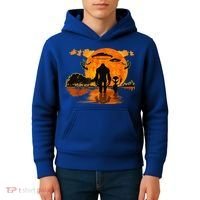 Alien And Bigfoot Sasquatch Moon Halloween Kids Hoodie thumb 4
