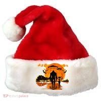 Alien And Bigfoot Sasquatch Moon Halloween Santa Hat thumb 0