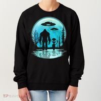 Alien And Bigfoot Moon Women's Sweatshirt thumb 0
