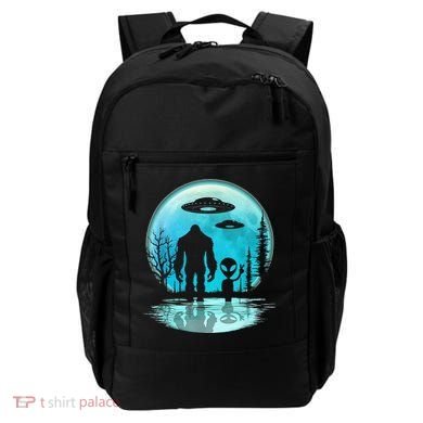 Alien And Bigfoot Moon Backpack