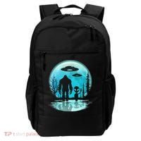 Alien And Bigfoot Moon Backpack thumb 0