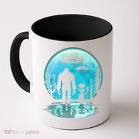Alien And Bigfoot Moon Coffee Mug thumb 0