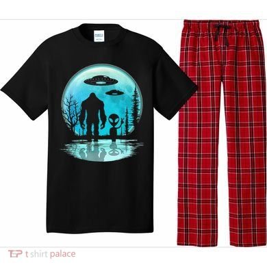 Alien And Bigfoot Moon Pajama Set