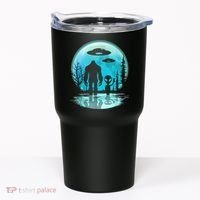 Alien And Bigfoot Moon Tumbler thumb 0