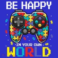 Autism Awareness Be Happy In Your Own World Gamer Women's Tank Top thumb 5