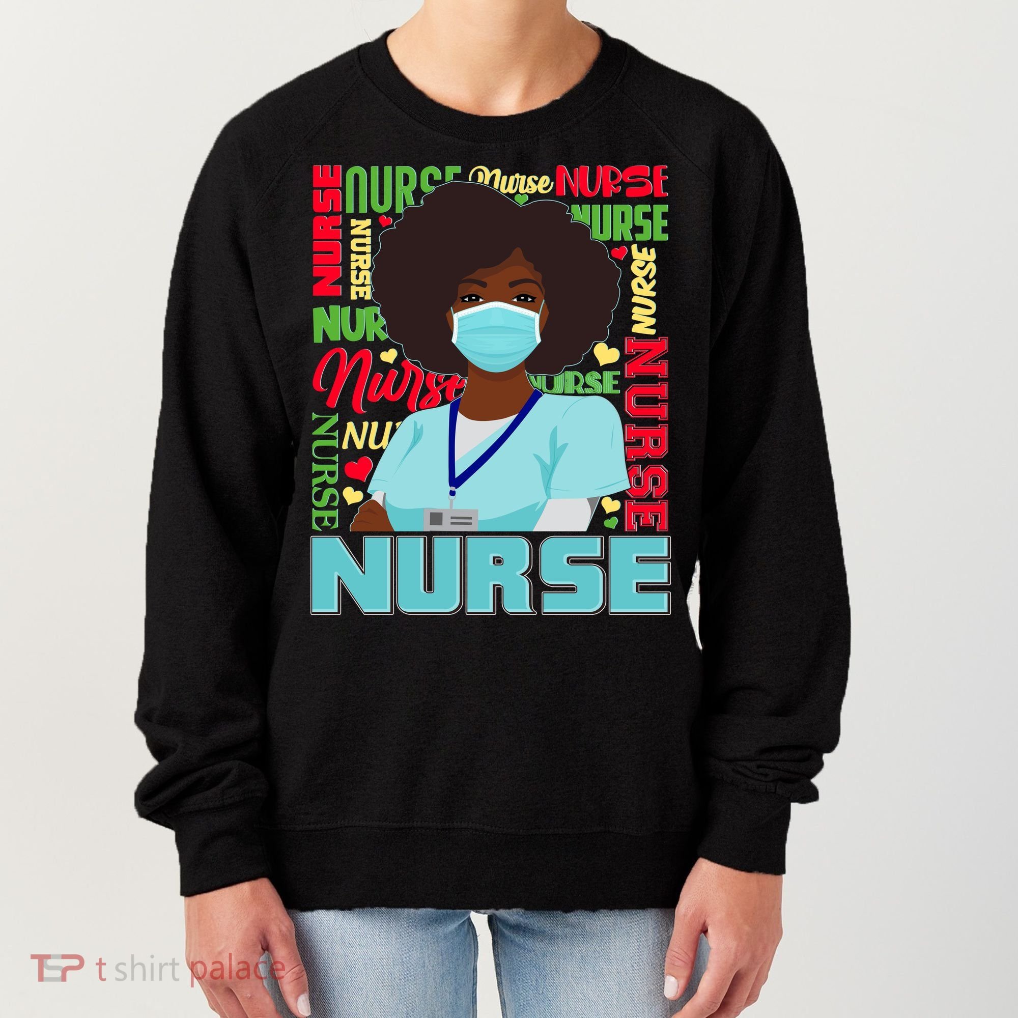 African American Black Nurse Women's Sweatshirt
