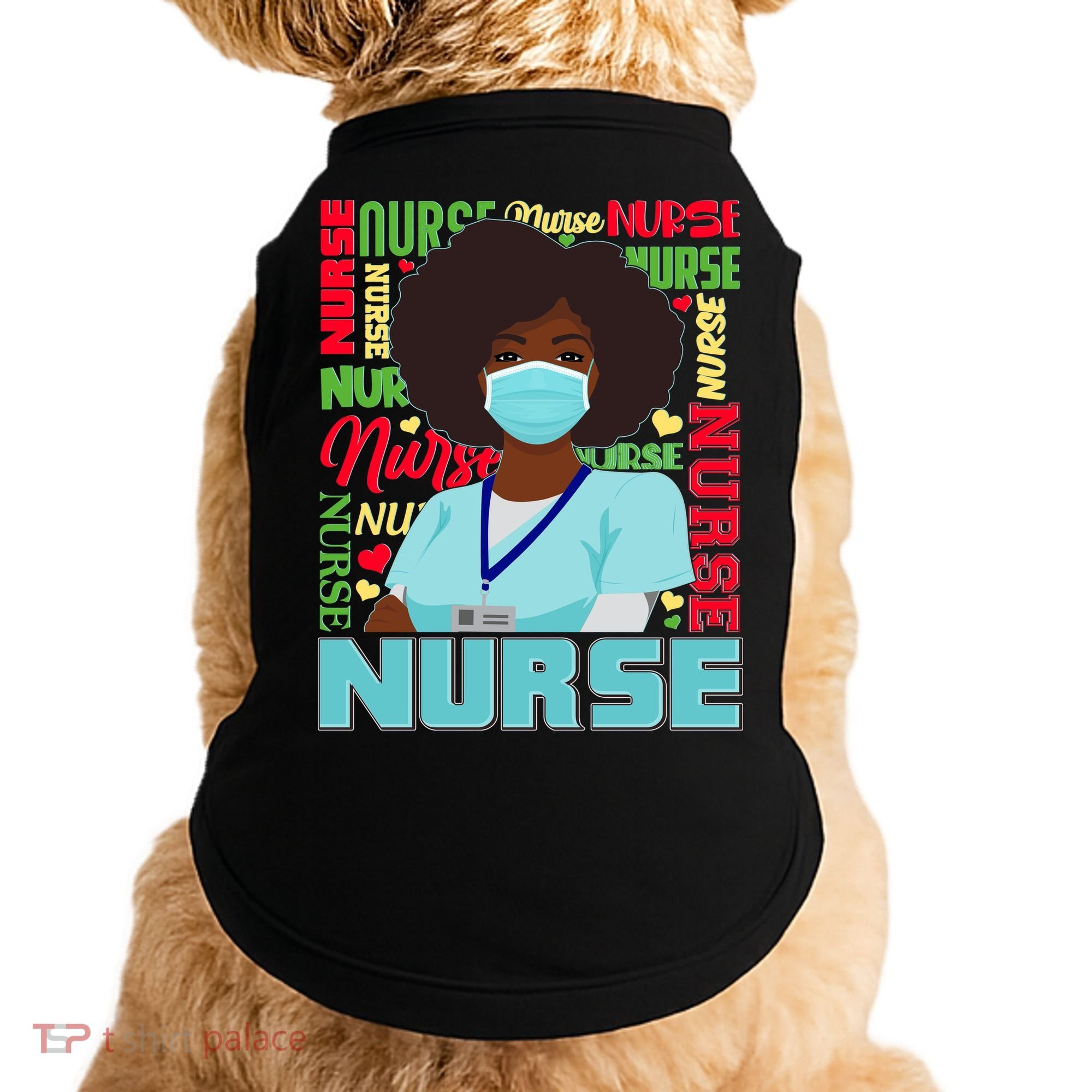 African American Black Nurse Doggie Tank
