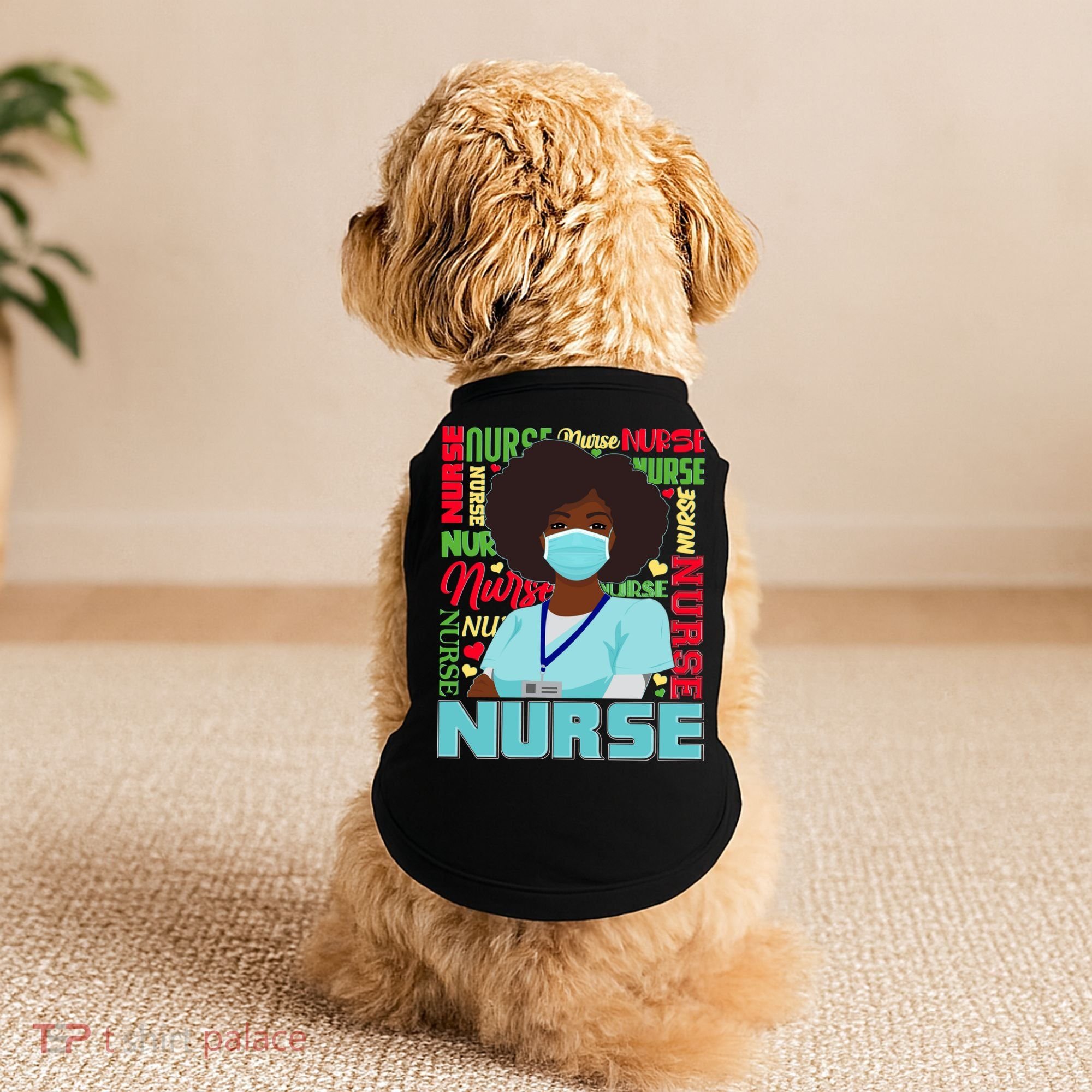 African American Black Nurse Doggie Tank