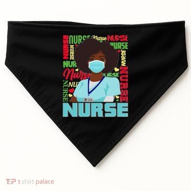 African American Black Nurse USA-Made Doggie Bandana