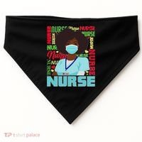 African American Black Nurse USA-Made Doggie Bandana thumb 0