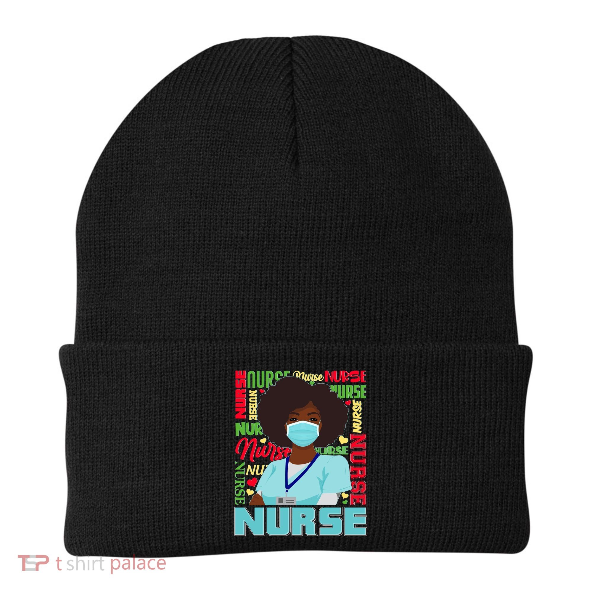 African American Black Nurse Beanie