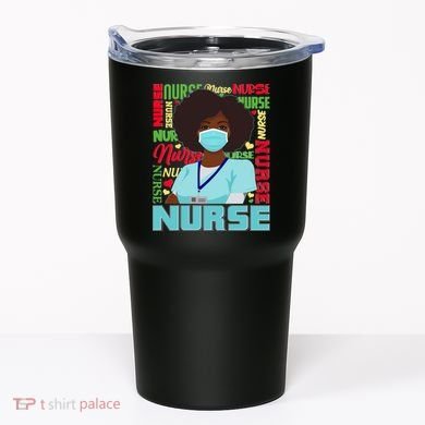 African American Black Nurse Tumbler