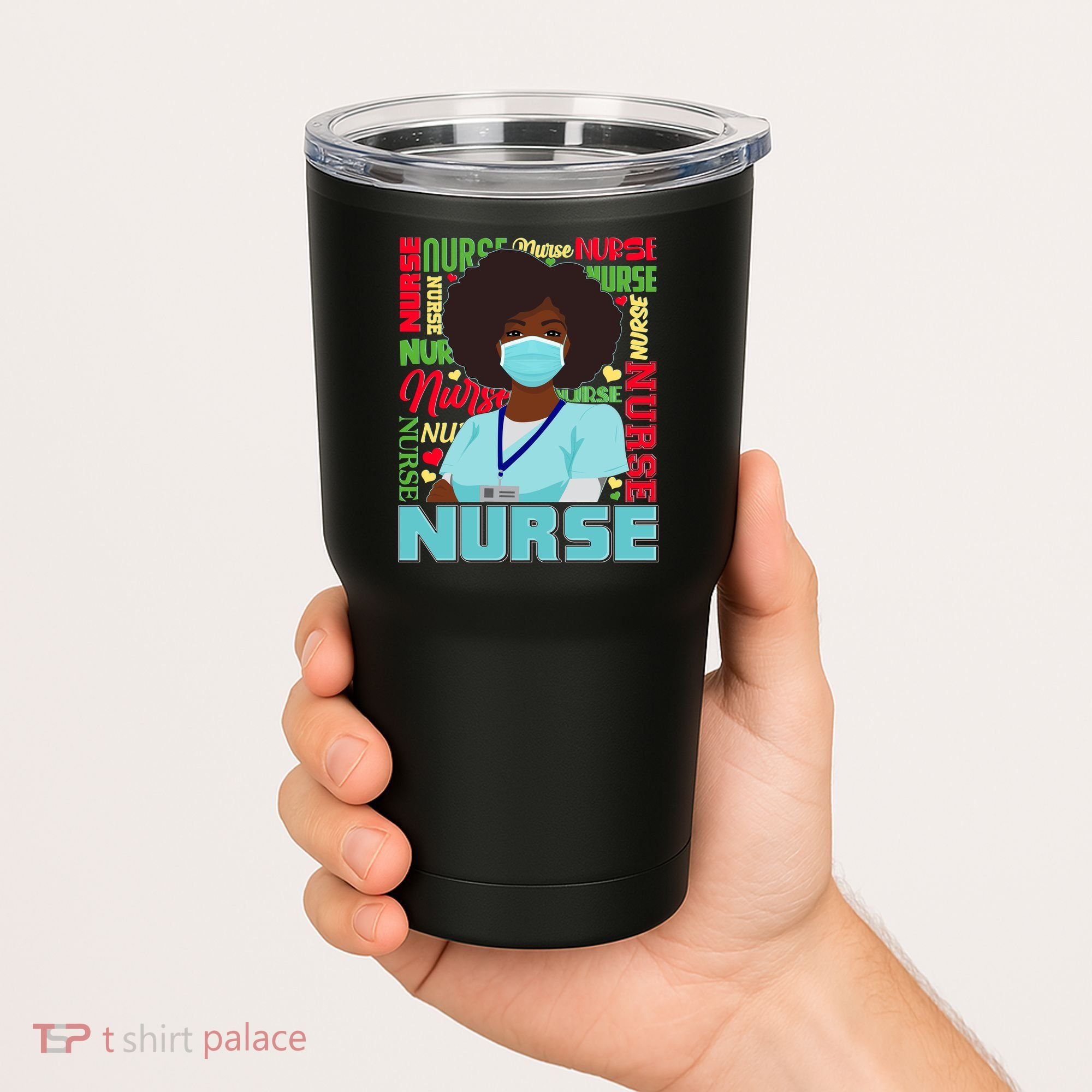 African American Black Nurse Tumbler