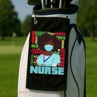 African American Black Nurse Golf Towel thumb 2