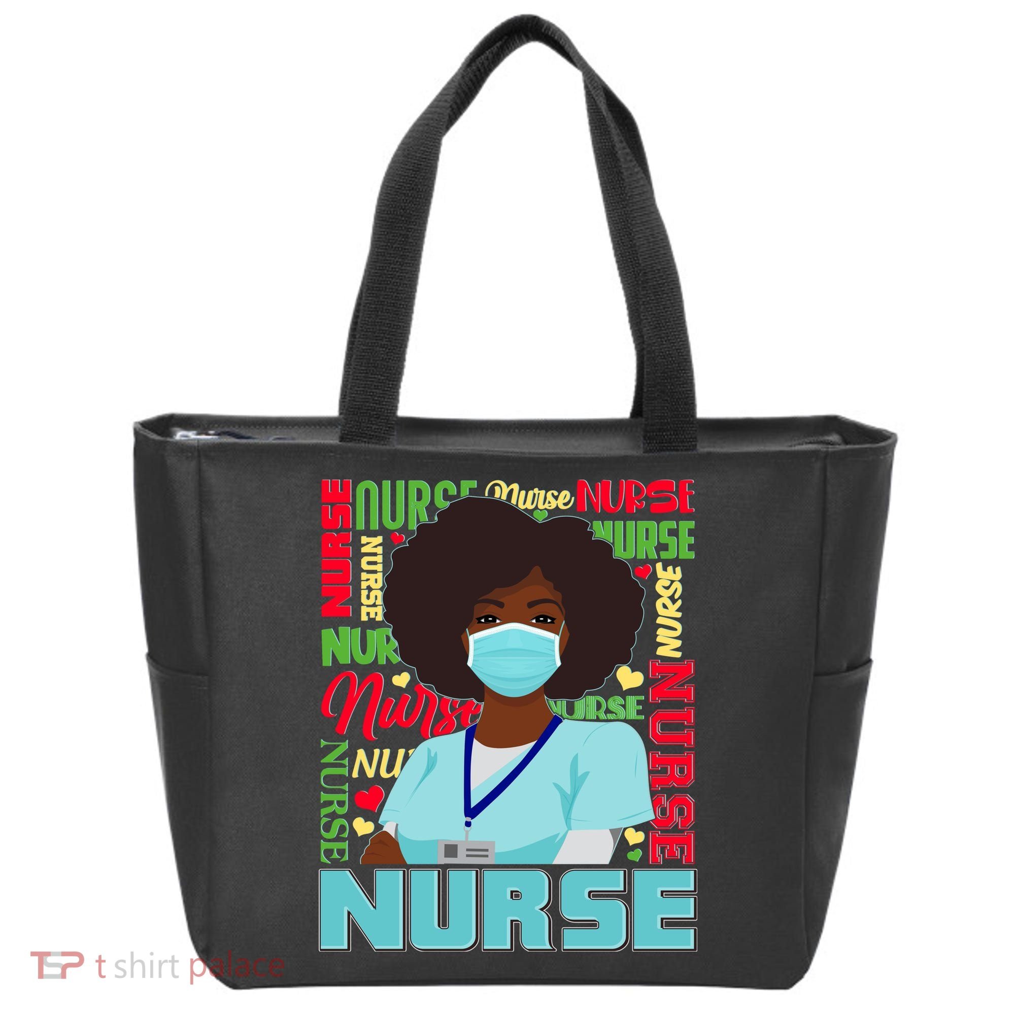 African American Black Nurse Tote Bag
