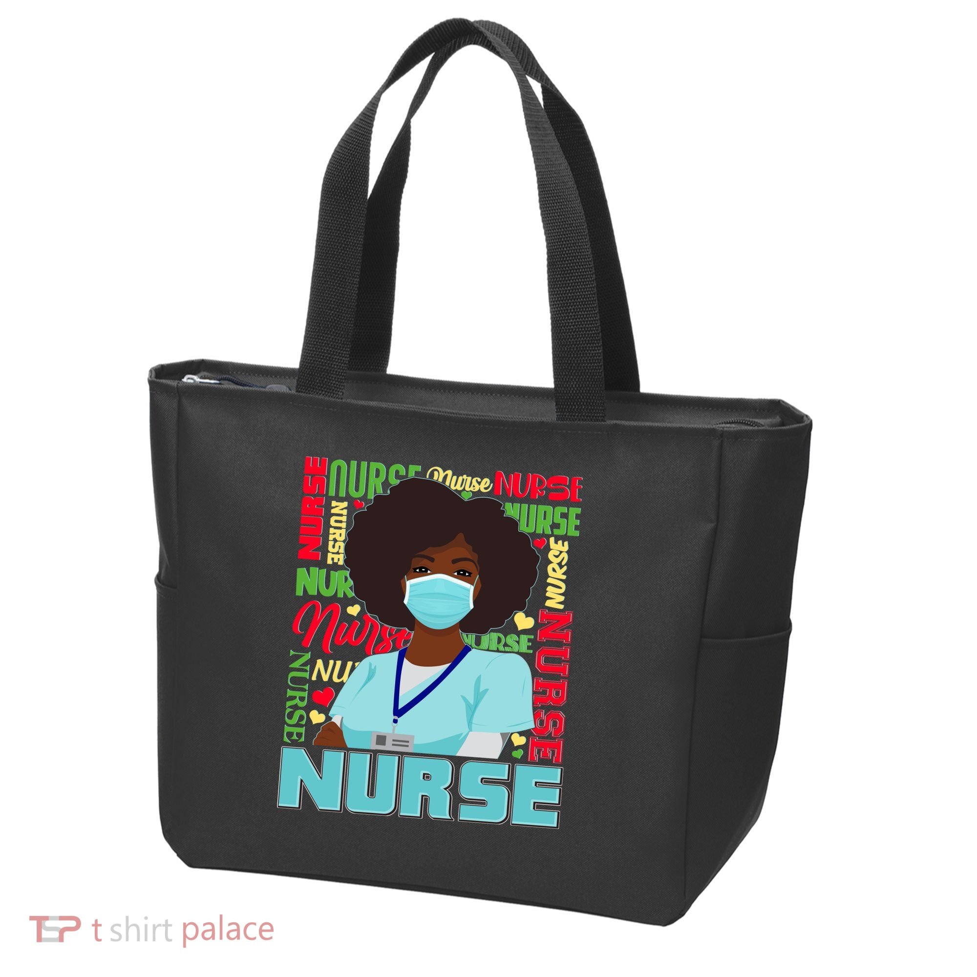 African American Black Nurse Tote Bag