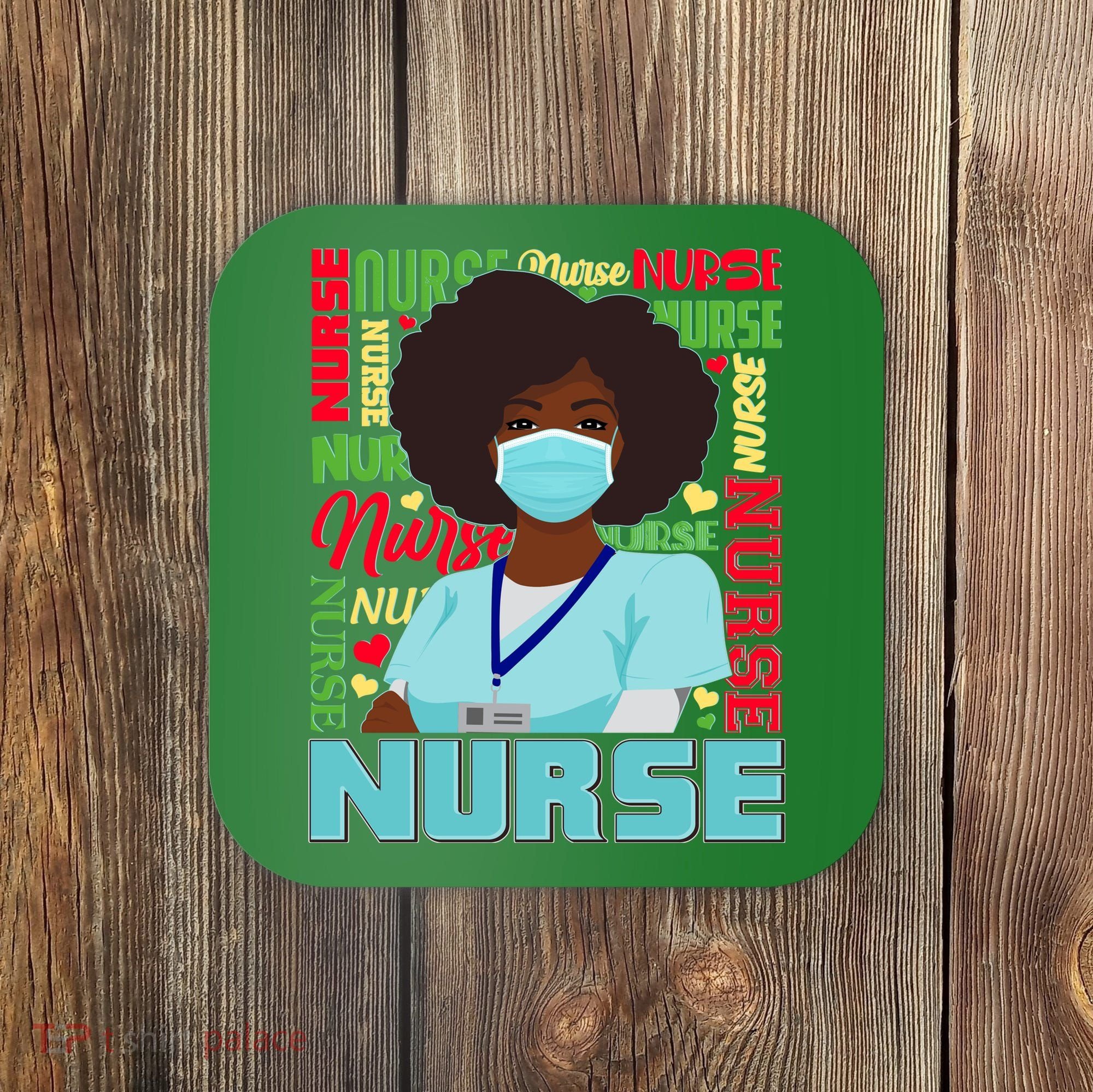African American Black Nurse Coaster