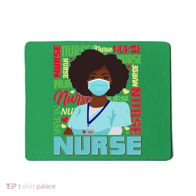 African American Black Nurse Mousepad
