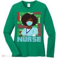African American Black Nurse Women's Long Sleeve Shirt thumb 0