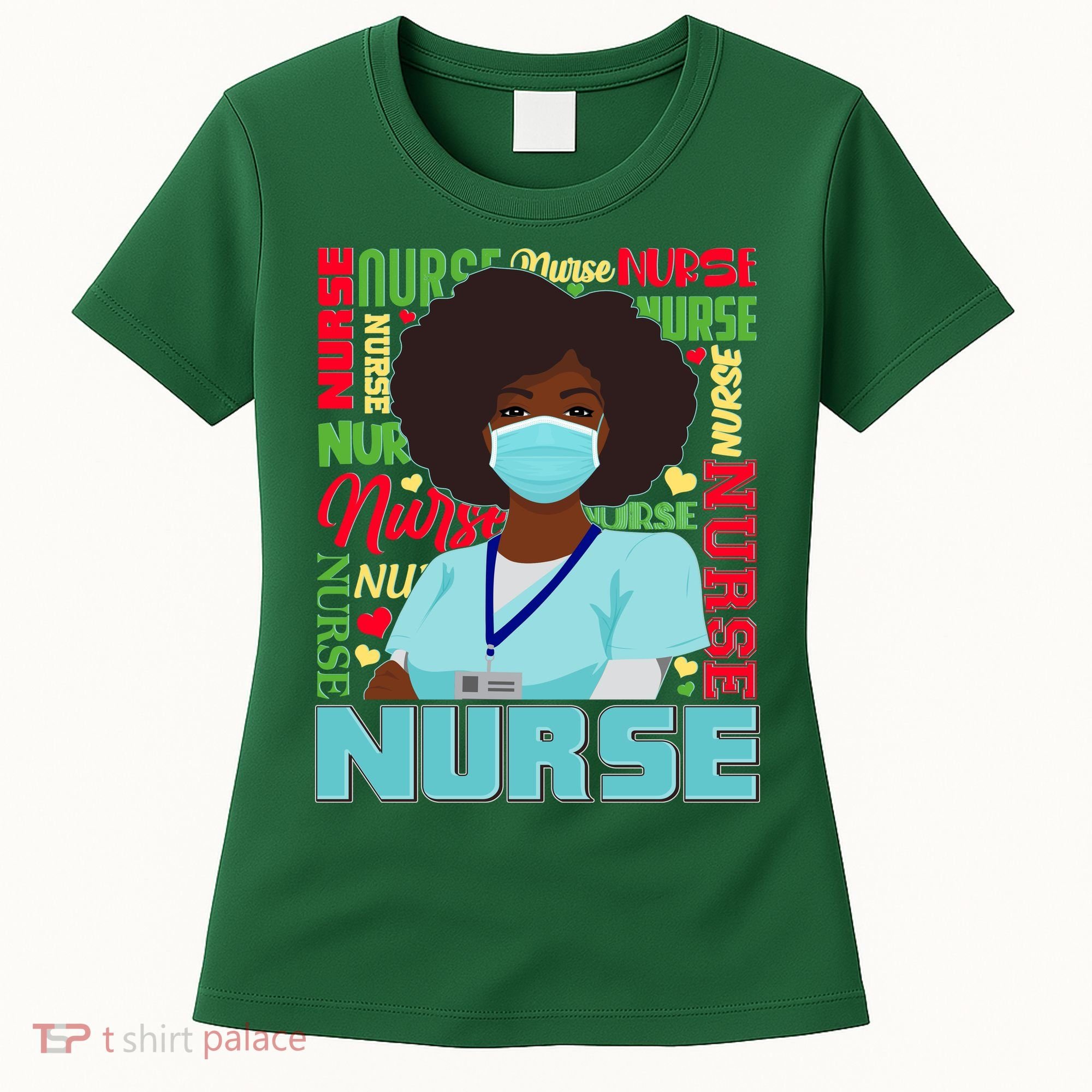 African American Black Nurse Women's T-Shirt