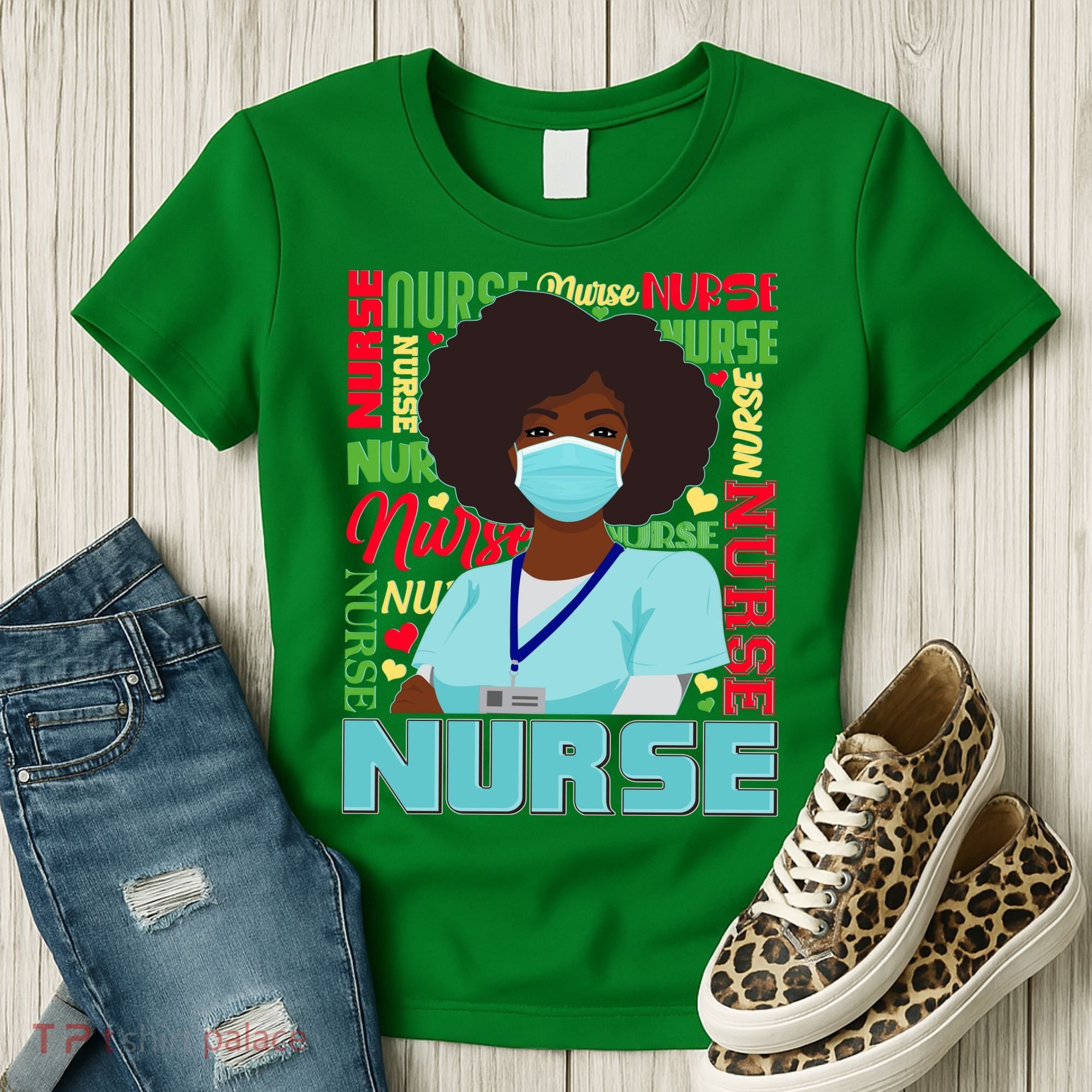 African American Black Nurse Women's T-Shirt
