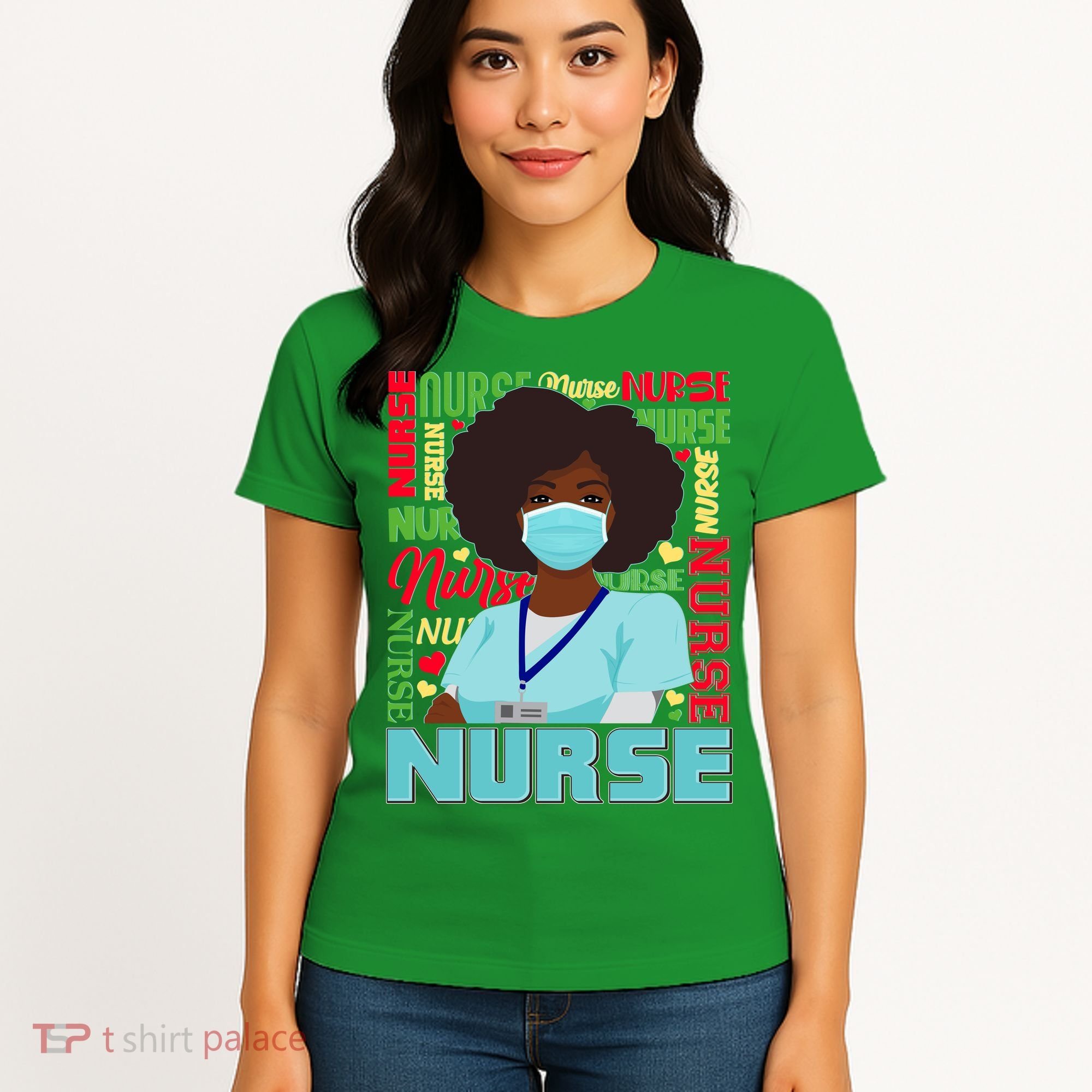 African American Black Nurse Women's T-Shirt