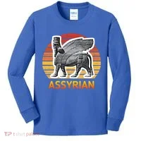Assyrian : Assyrian Bull Flag Gift Kids Long Sleeve Shirt thumb 0