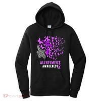 AlzheimerS Awareness Butterflies Purple Ribbon Women's Hoodie thumb 0
