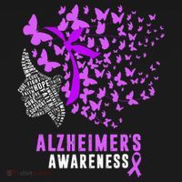 AlzheimerS Awareness Butterflies Purple Ribbon Mousepad thumb 1
