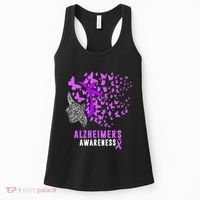AlzheimerS Awareness Butterflies Purple Ribbon Women's Tank Top thumb 0