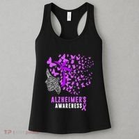 AlzheimerS Awareness Butterflies Purple Ribbon Women's Tank Top thumb 3
