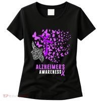 AlzheimerS Awareness Butterflies Purple Ribbon Women's T-Shirt thumb 0